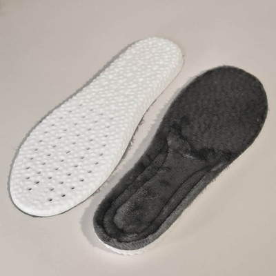 Стельки зимние обрезные с амортизацией стопы из ЭВА с иск.мехом "Teplo", цвет серый, р.40-46