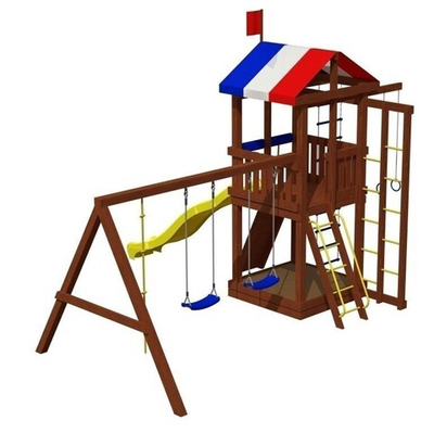 Деревянная детская площадка для дачи «Джунгли 6»