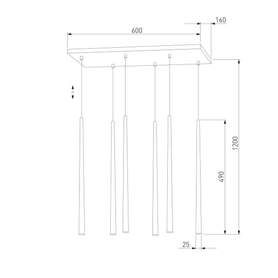 Подвесная люстра TK Lighting 6428 Piano White