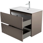 Тумба с раковиной BelBagno UNO 80 бежевая матовая