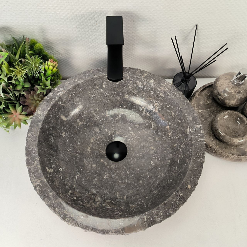 Раковина из мрамора Erozy Grey EM-64530 46*46*15 0186