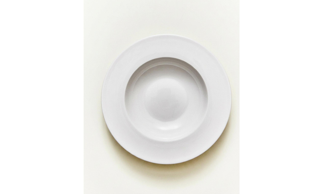Zara Home тарелка глубокая из костяного фарфора, цвет белый, 24 см