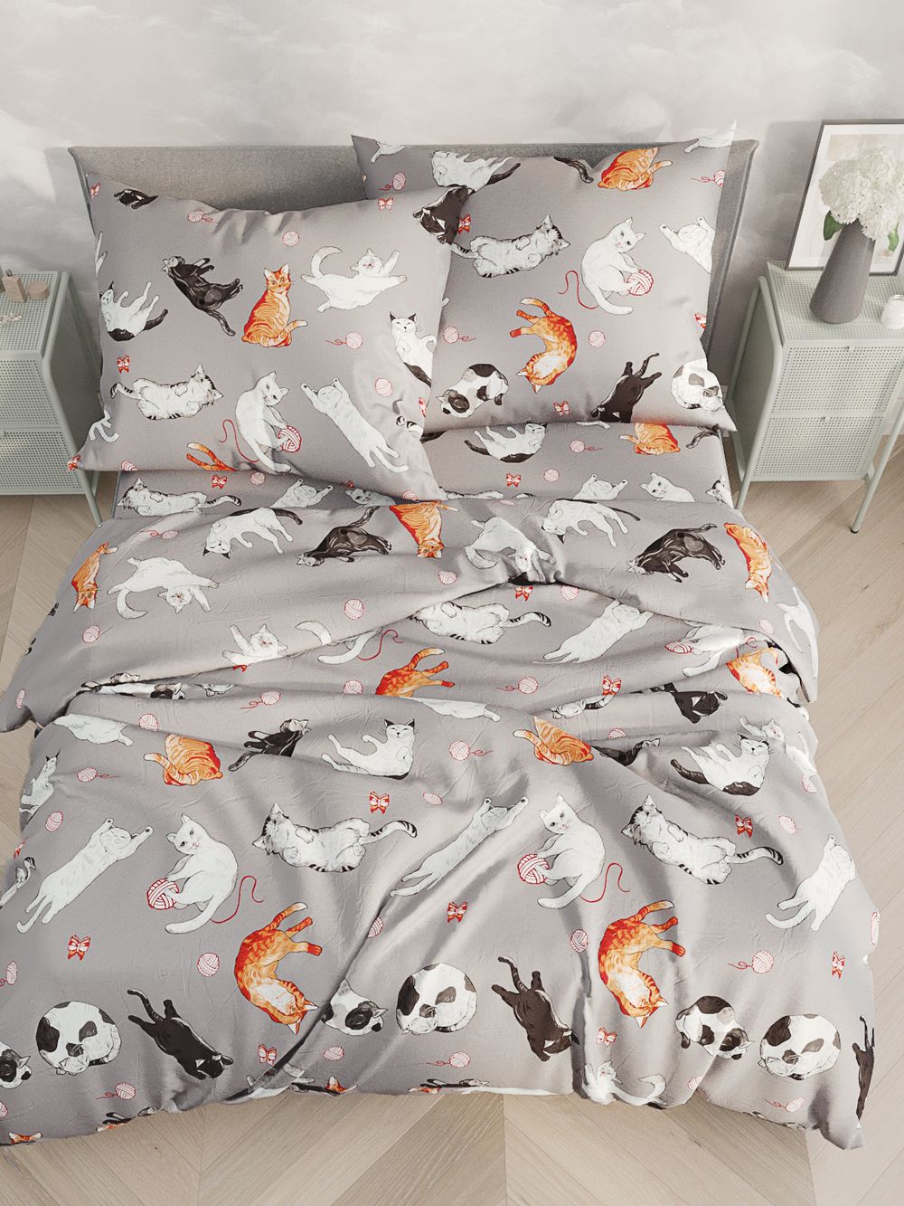 Комплект наволочек 2шт Milky Garden "Kitties" 40х40 см