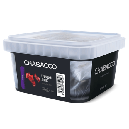 Бестабачная смесь для кальяна Chabacco Medium - Grenadine Drops (Гренадин Дропс) 200 гр.