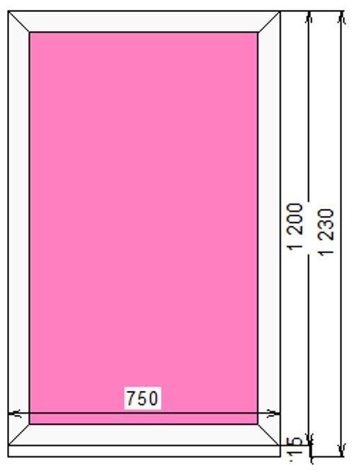 Пластиковое окно 1200 х 750 ТермА Эко