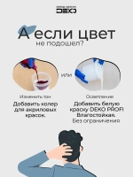 Краска влагостойкая DEKO PROFI , для влажных помещений и потолков, цвет белый ,акриловая, 3 кг
