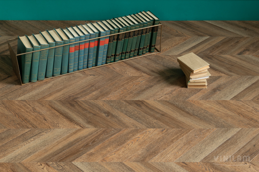 Виниловый ламинат VINILAM PARQUET CHEVRON RI153610CL4 Шеврон Нормандия (1,58)