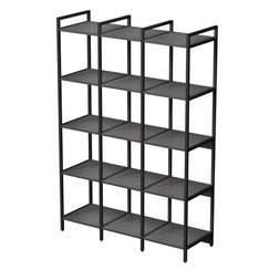 10ССТ.5.400 Стеллаж средний тройной 5 полок, узкий (1160*400*1704)