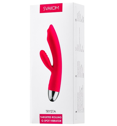 Вибромассажер с подвижным шариком Svakom Trysta розовый 18,6 см