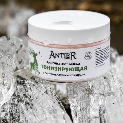 Antler Альгинатная маска для лица с пантами Алтайского марала Тонизирующая 75 г