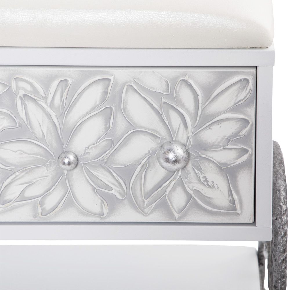 Банкетка Терра Айс Античное Серебро