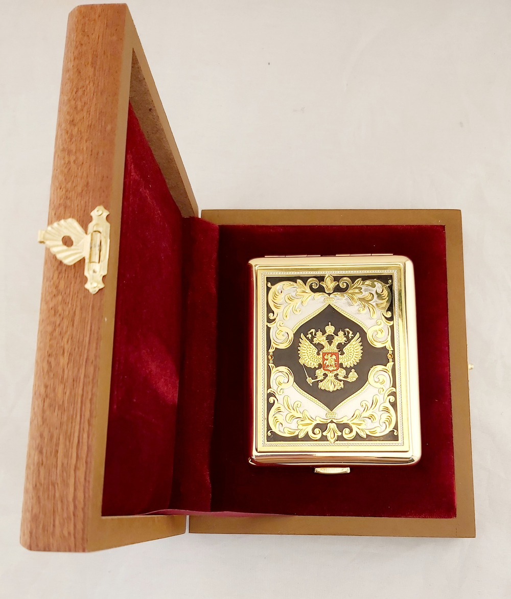 Портсигар "Герб РФ" №1