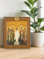 Святые: Василий Великий, Капитолина, Николай Чудотворец, Поликарп и Ангел Хранитель