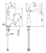 Смеситель для раковины Migliore Oxford ML.OXF-6313 бронза