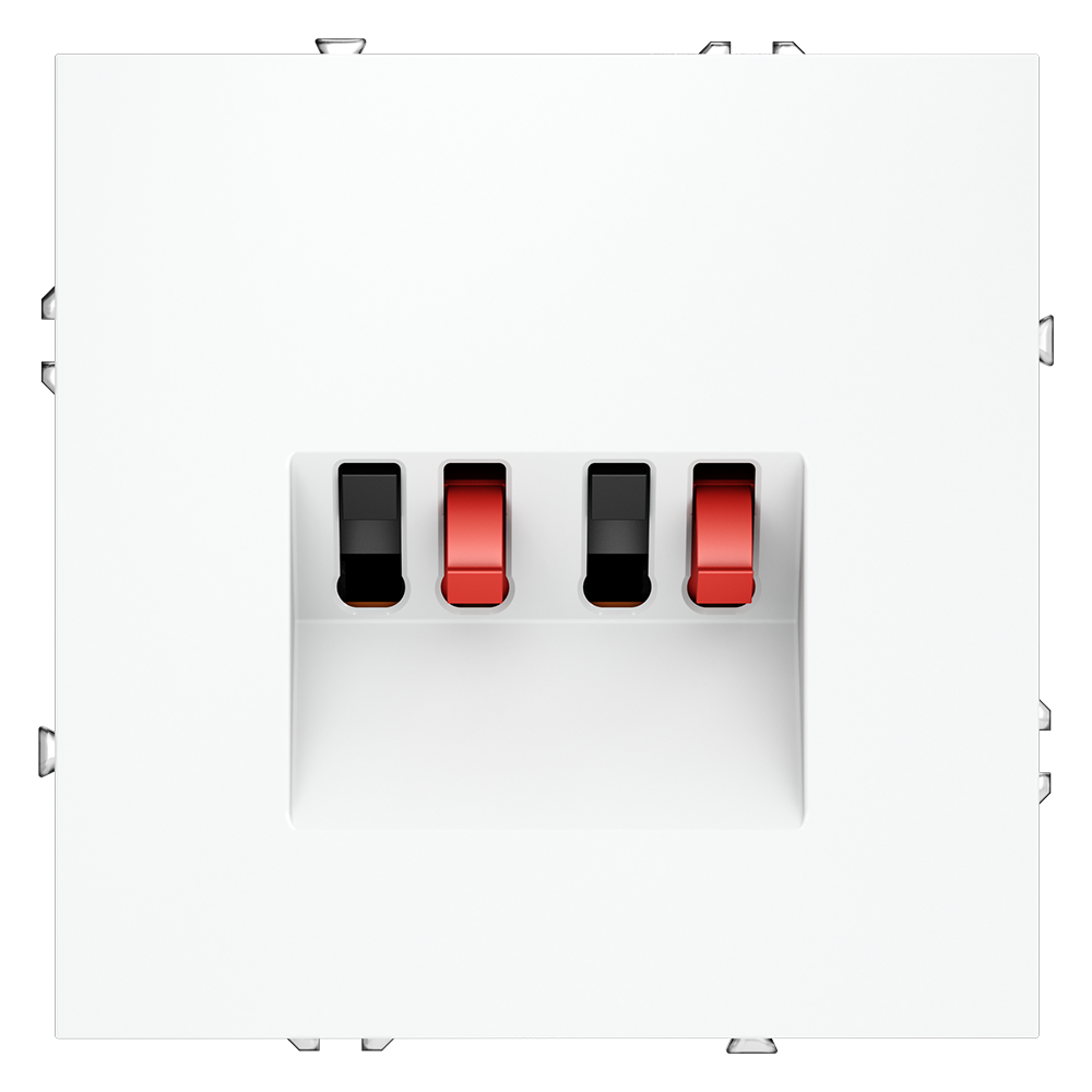 Розетка акустическая встраиваемая VOLTUM S70 4-местная, (белый матовый)