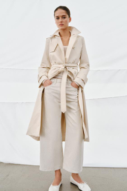 ZARA ДЖИНСЫ ZW COLLECTION CULOTTE СО СРЕДНЕЙ ПОСАДКОЙ, КАМЕННО-СЕРЫЙ