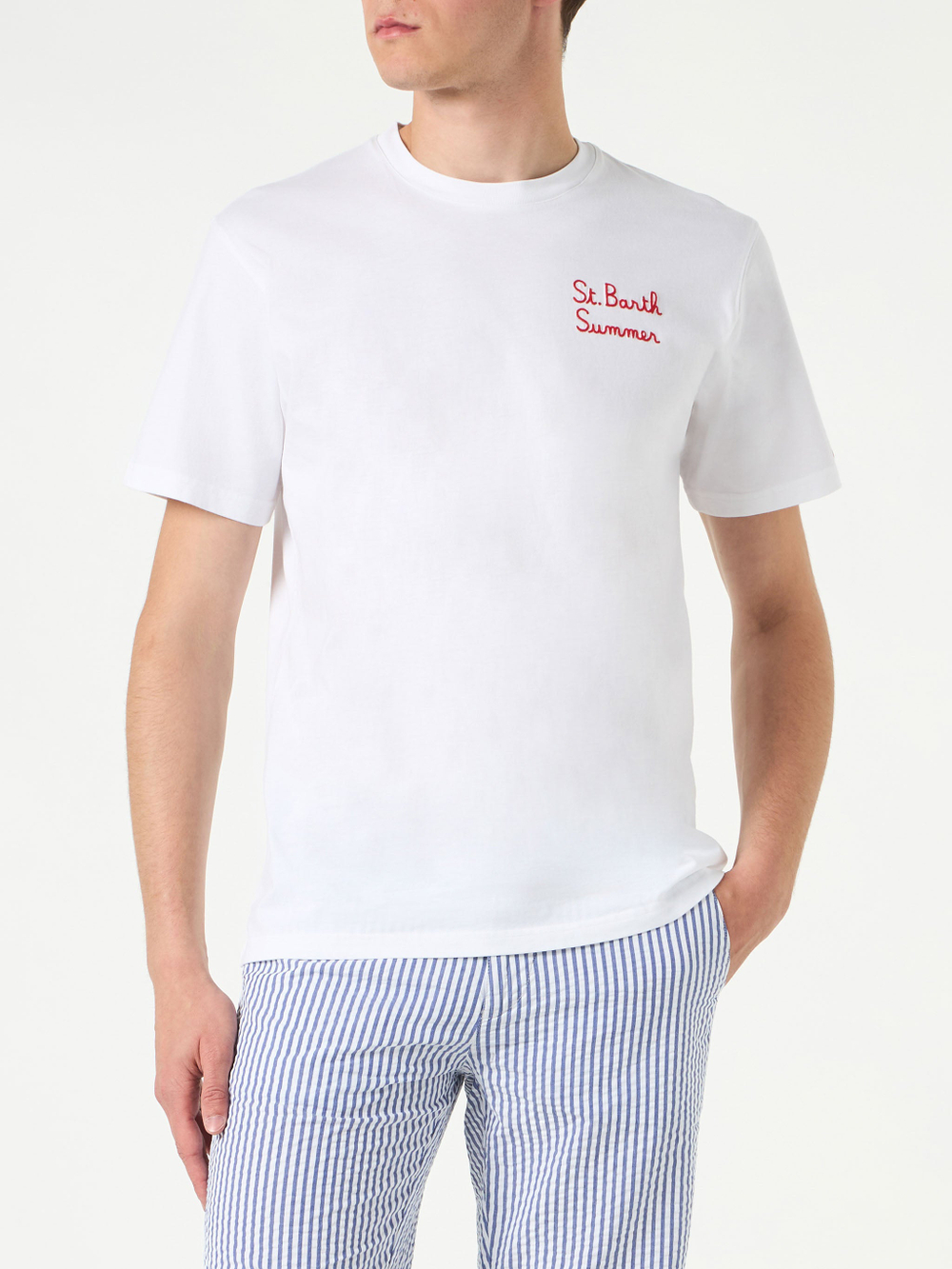 Футболка муж. Saint Barth Simson Summer 01 симпсоны белый