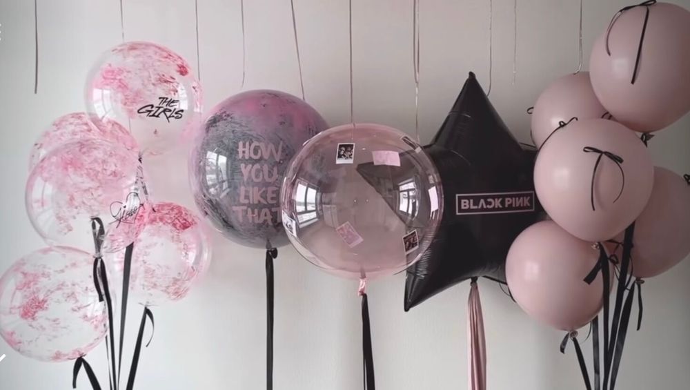 Набор шаров Black Pink Пыльная роза