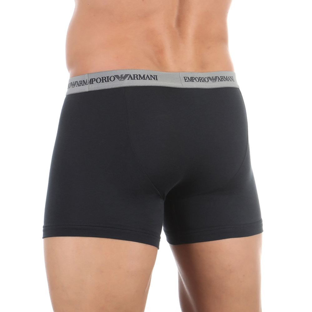 Мужские трусы боксеры (черный, серый) набор из 2-х штук Emporio Armani 111210_CC717 03320