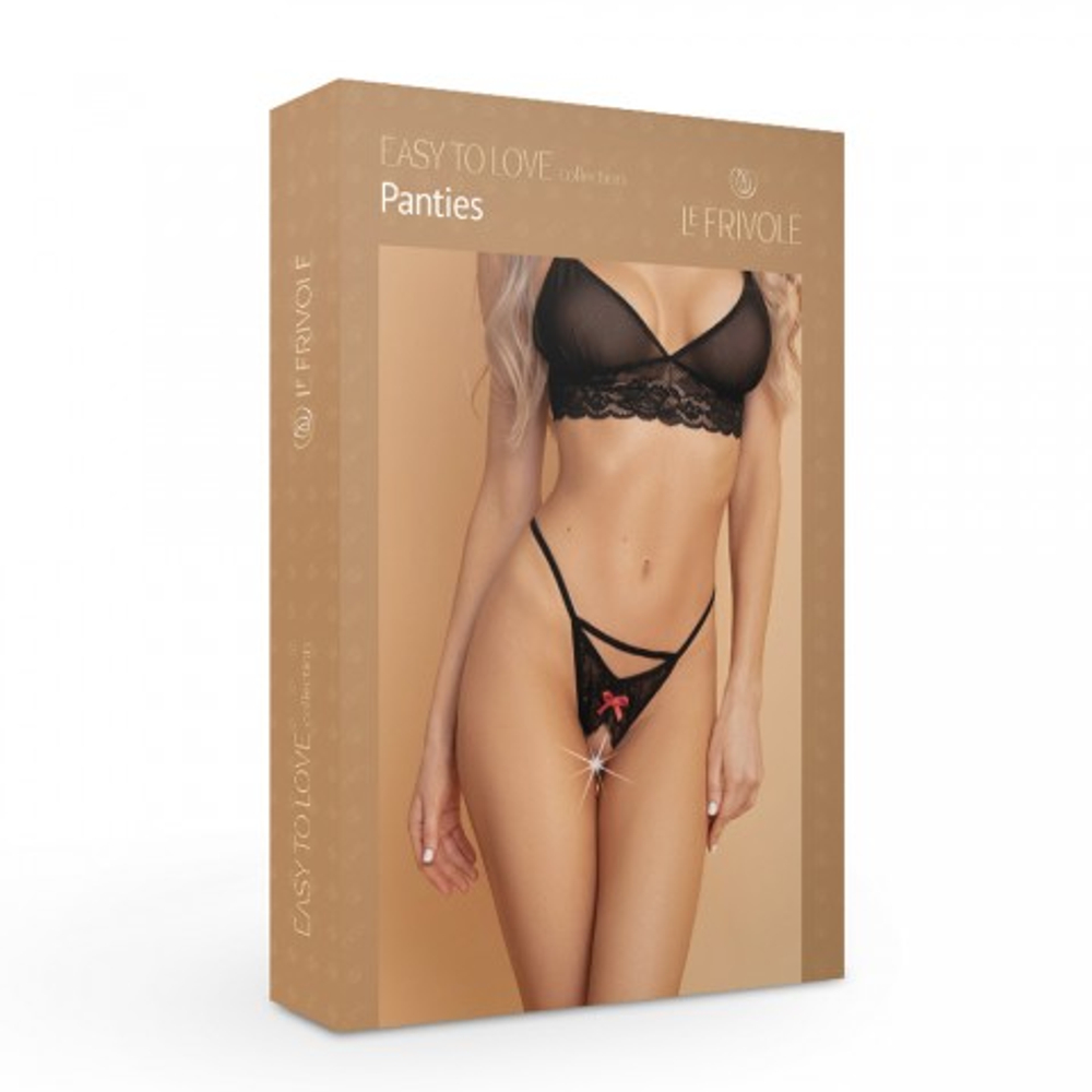 Сексуальные трусики с доступом и красными бантиками Easy to Love (размер L/XL, 46-48)