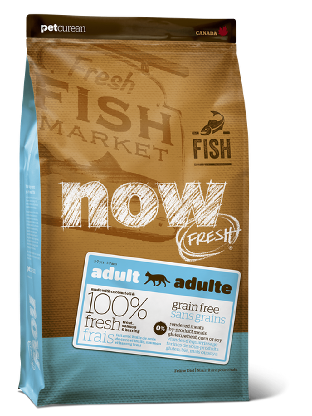 NOW FRESH  для Взрослых Кошек с Форелью и Лососем для чувств. пищеварения (Grain Free Fish Adult Recipe CF)  1,81 кг