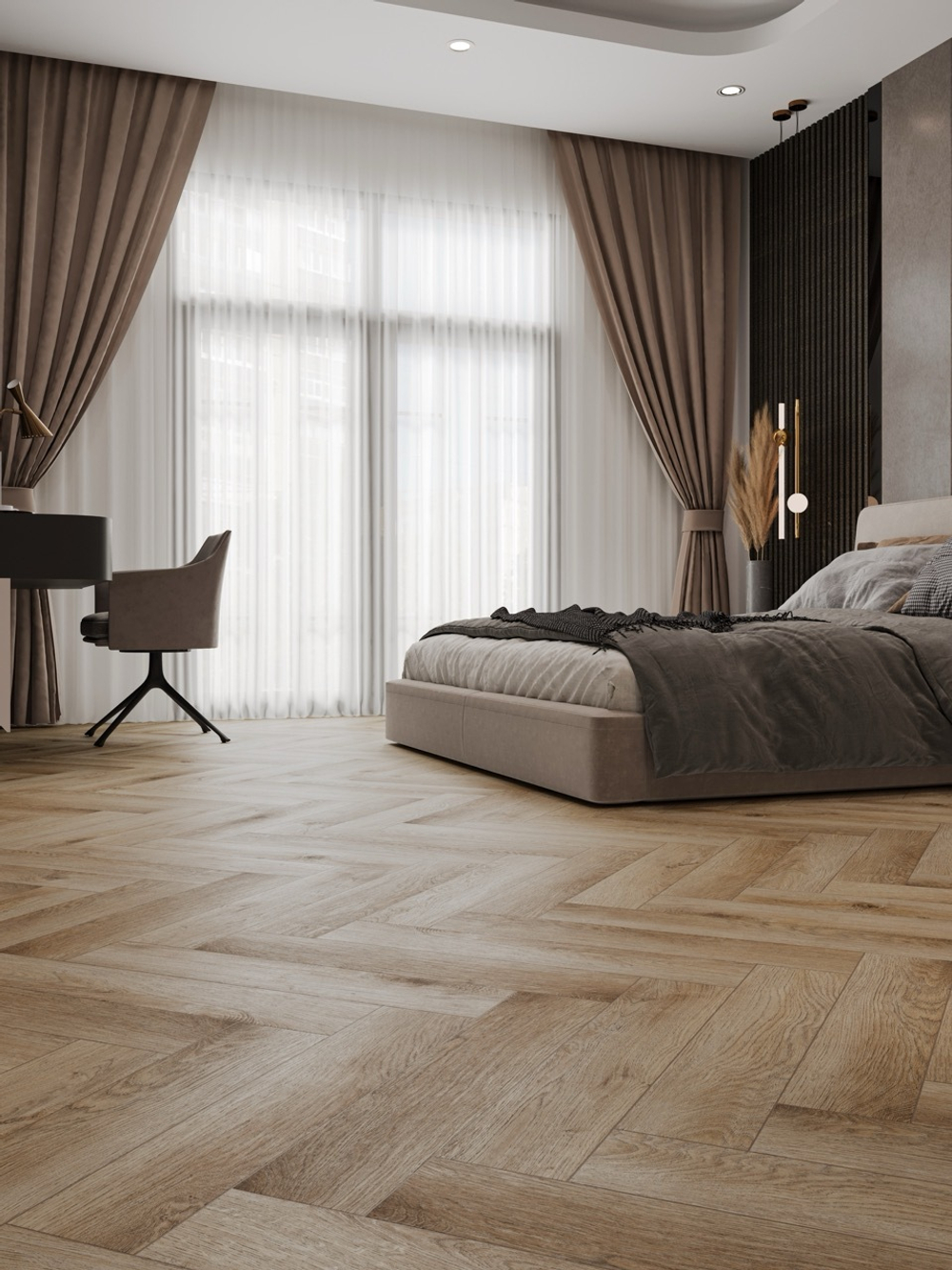 Ламинат SPC CronaFloor Herringbone Дуб Монпелье