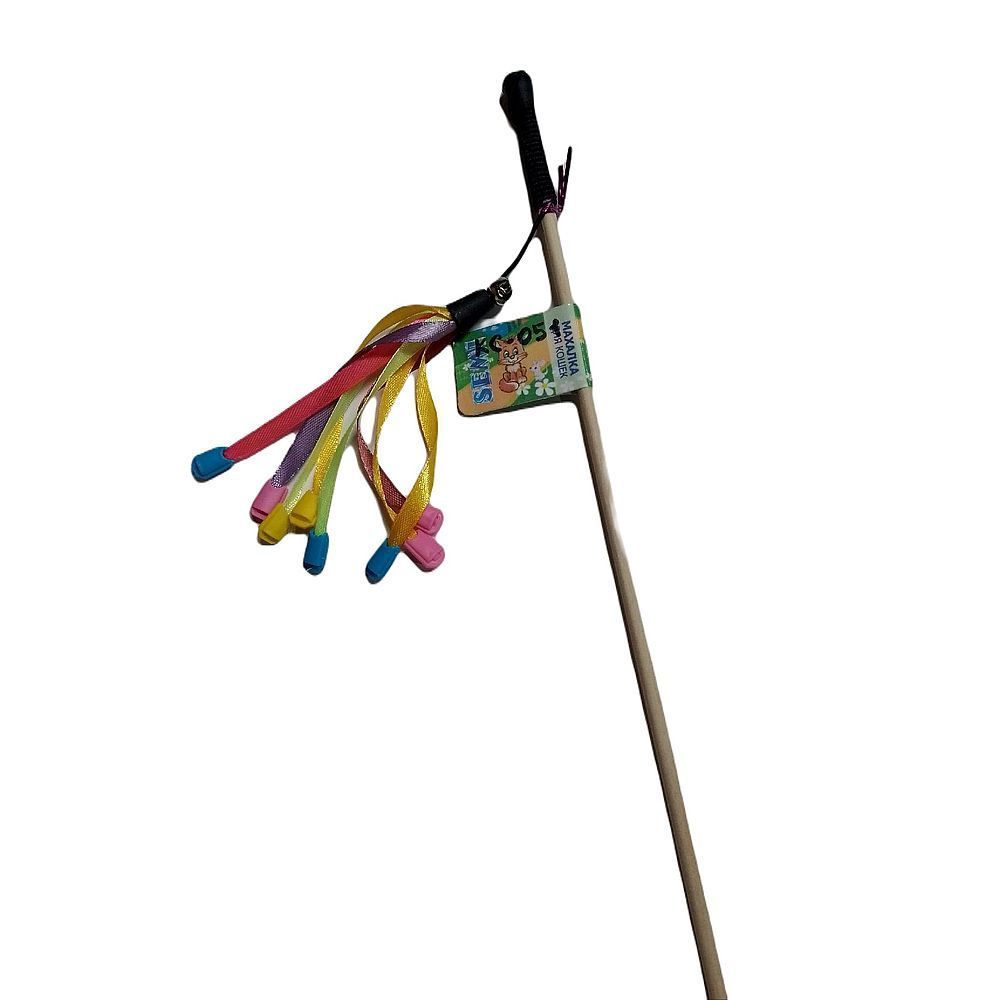 Игрушка - махалка для кошек SEMI Ленты на веревке с наконечниками КС-051