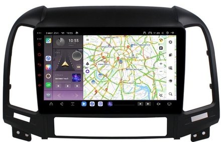 Магнитола для Hyundai Santa Fe 2006-2012 - Carmedia OL-9717 QLed, Android 13, TS20, CarPlay, SIM-слот