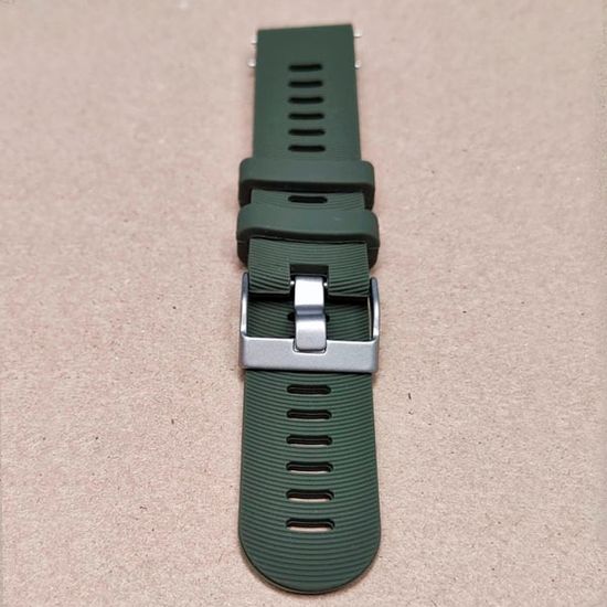 Ремешок Premium 20 мм силиконовый для Garmin Forerunner 55/245/645, Venu, Venu Sq, Venu 2 Plus, Vivoactive 3, Vivomove быстросъемный (Хаки)