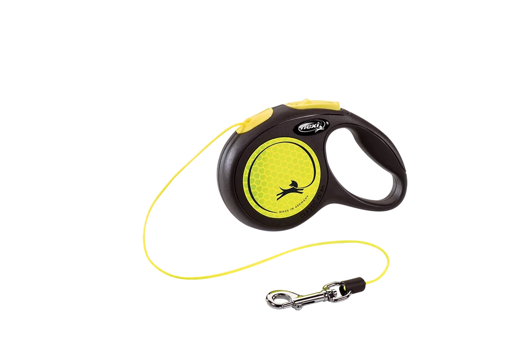 Поводок-рулетка Flexi New Neon cord XS 3m 8kg yellow