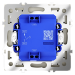 Выключатель с самовозвратом встраиваемый VOLTUM S70 одноклавишный 10А, (сталь)