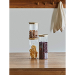 Банка для хранения квадратная glass bamboo, 2,2 л