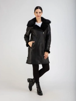 Дубленка зима натуральная длинная Турция