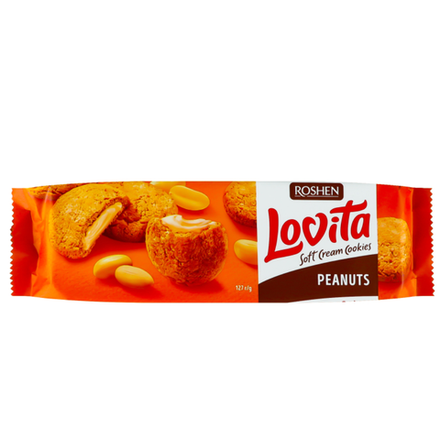 Печенье сдобное Roshen Lovita Peanuts 127 гр