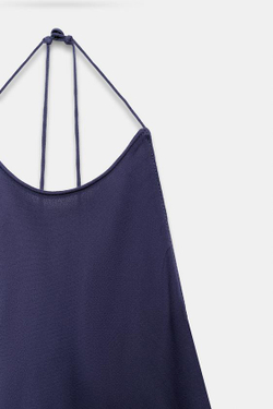ZARA ПЛАТЬЕ ZW COLLECTION С ГОРЛОВИНОЙ ХАЛТЕР, ИНДИГО