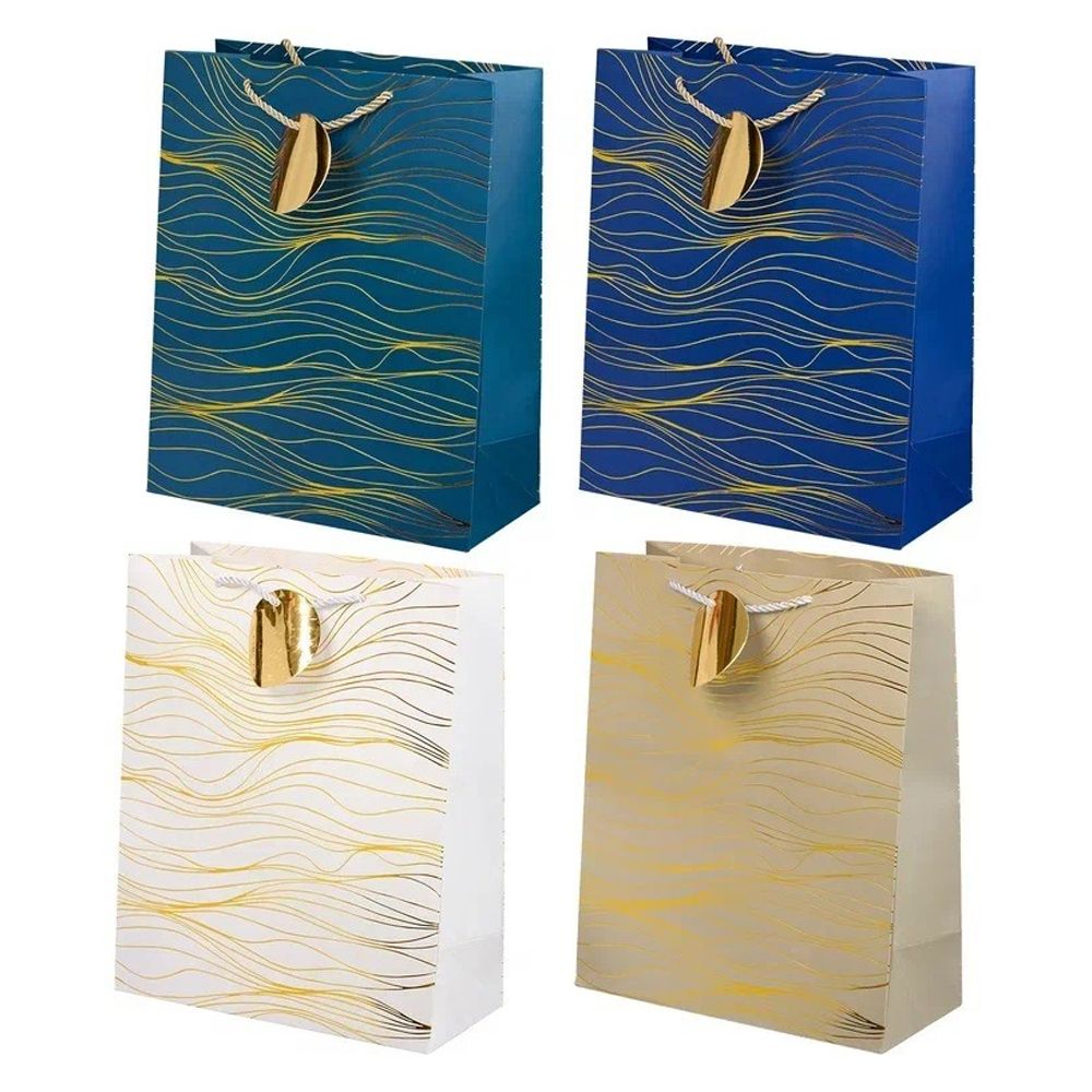 Подарочный пакет Basir, серия &quot;Волны&quot;, 18*23*10 см, ассорти