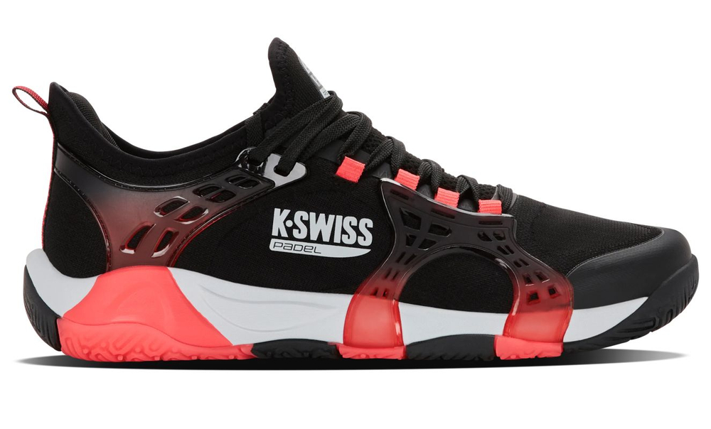 Мужские кроссовки для Падел K-Swiss K-Frame Padel - black/micro chip/neon lava