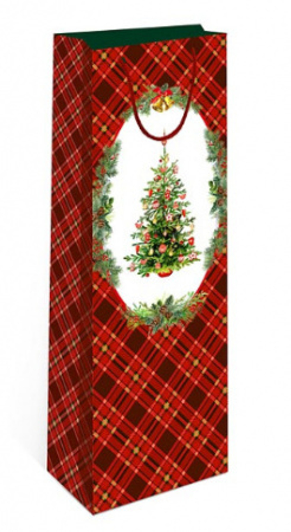 Сумка лам.12,5*36*8,5 под бутылку НГ ассорти 1шт