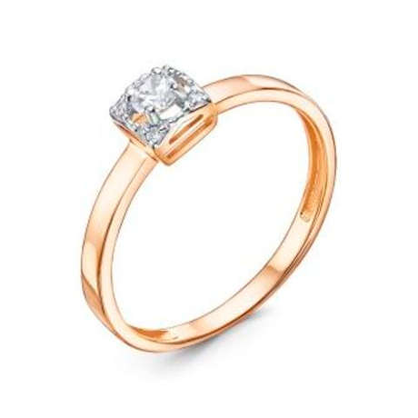 Кольцо из золота с фианитами