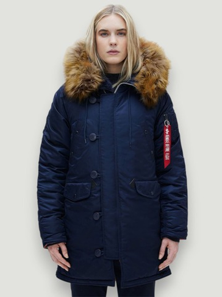 Куртка Аляска Женская - Alpha N-3B W Parka (синий/оранж - r.blue/orange)