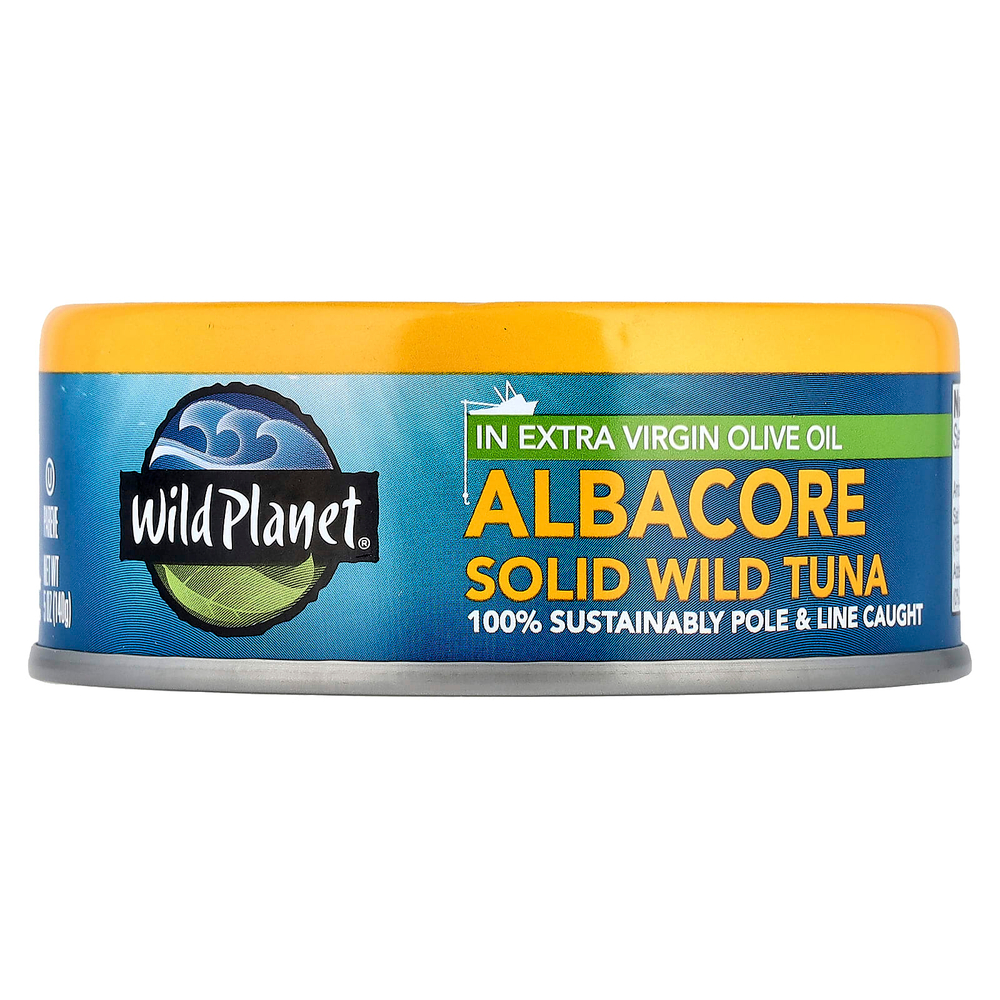 Wild Planet, Дикий тунец альбакор в оливковом масле первого холодного отжима,  142 г