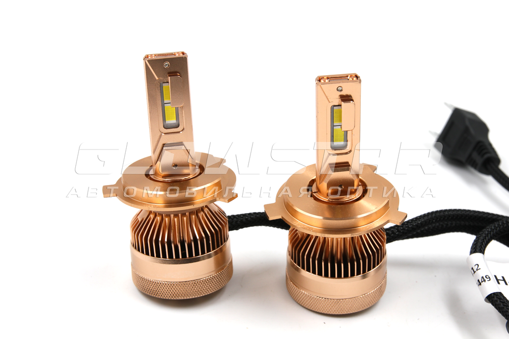 Светодиодные лампы H4 Sariti T3 с вентилятором, 12V-24V, 50W, 6000K (комплект, 2шт)