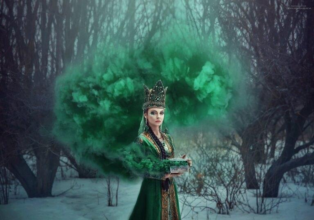 Дым цветной Зеленый 16см 60сек