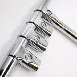 Соединитель двух труб к системе Joker 25 мм (КОМПЛЕКТ 2ШТ) UNO-1. Крепёж Т-образный к трубе хромированной диаметром 25мм. Джокер R-42 M