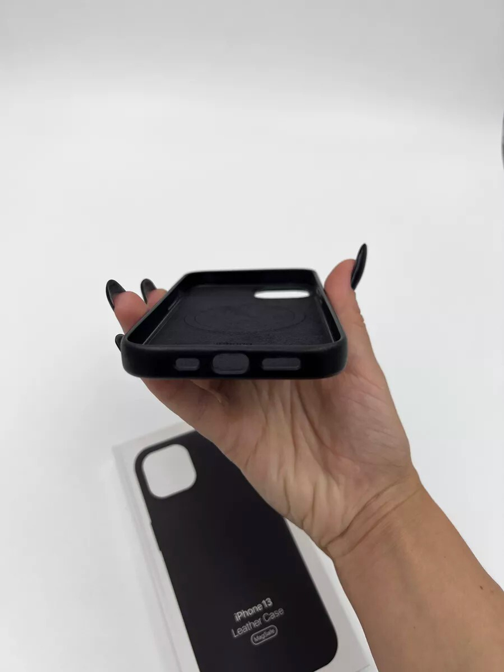 Кожаный чехол Leather Case iPhone 13, Black Черный