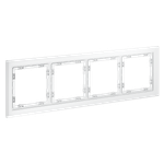 Рамка стеклянная VOLTUM S70 на 4 поста, (белый,матовый,стекло)