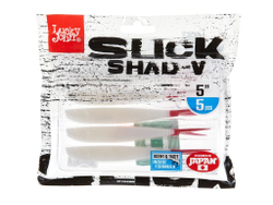 Виброхвост LJ 3D Slick Shad-V 5" (12.7 см), цвет 009, 5 шт.