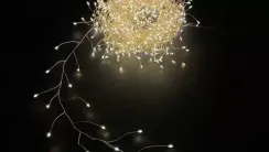 Гирлянда Капли 600 белых микро ламп, 1500 см., 8 функций, таймер, Christmas DeLuxe (88113)