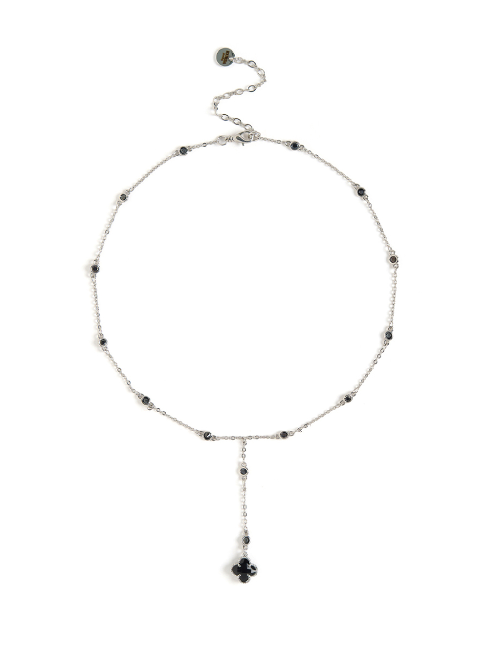 Колье "Black clover eye" Silver