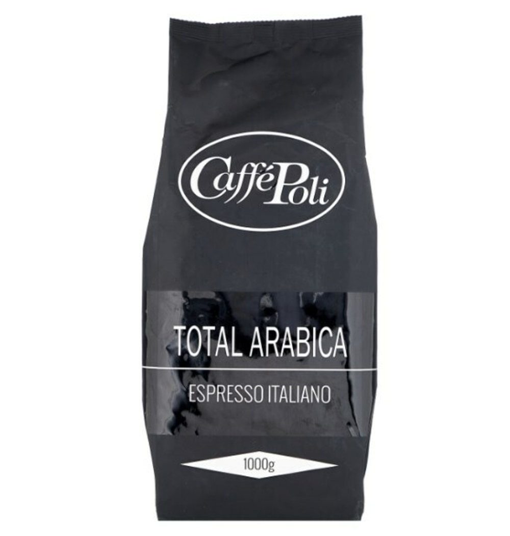 Кофе в зернах Poli Arabica 100% черная уп. 1 кг., Италия